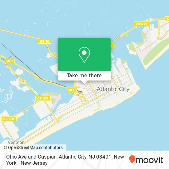 Mapa de Ohio Ave and Caspian, Atlantic City, NJ 08401