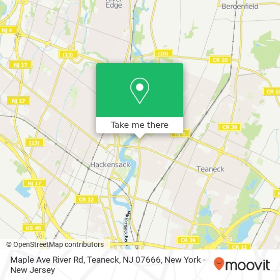 Maple Ave River Rd, Teaneck, NJ 07666 map