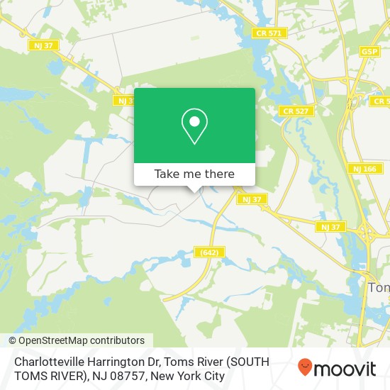 Charlotteville Harrington Dr, Toms River (SOUTH TOMS RIVER), NJ 08757 map