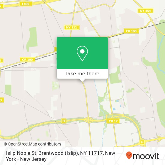 Mapa de Islip Noble St, Brentwood (Islip), NY 11717