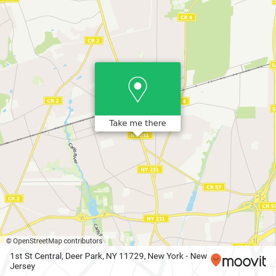 Mapa de 1st St Central, Deer Park, NY 11729