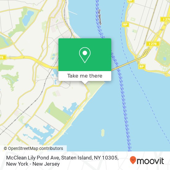 McClean Lily Pond Ave, Staten Island, NY 10305 map