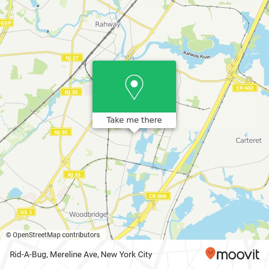 Mapa de Rid-A-Bug, Mereline Ave