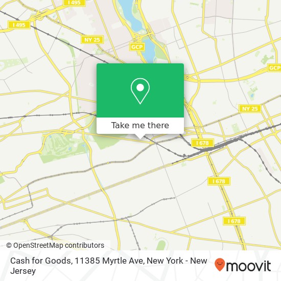 Mapa de Cash for Goods, 11385 Myrtle Ave