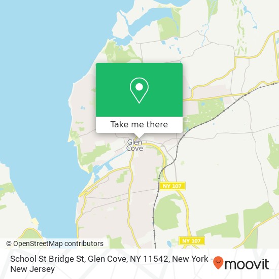 Mapa de School St Bridge St, Glen Cove, NY 11542