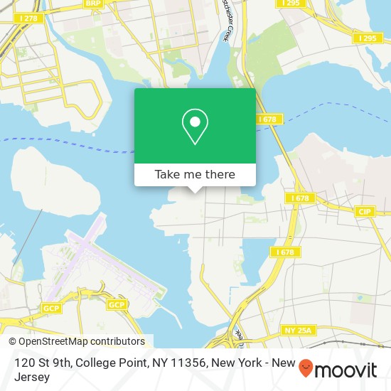 Mapa de 120 St 9th, College Point, NY 11356