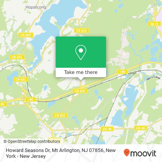 Mapa de Howard Seasons Dr, Mt Arlington, NJ 07856