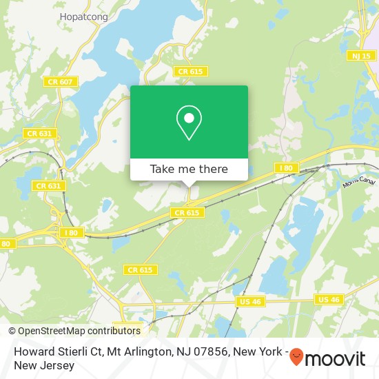 Mapa de Howard Stierli Ct, Mt Arlington, NJ 07856