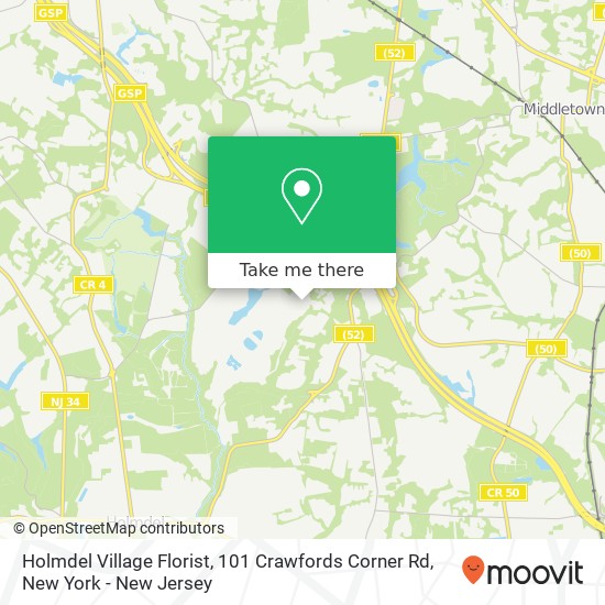 Holmdel Village Florist, 101 Crawfords Corner Rd map