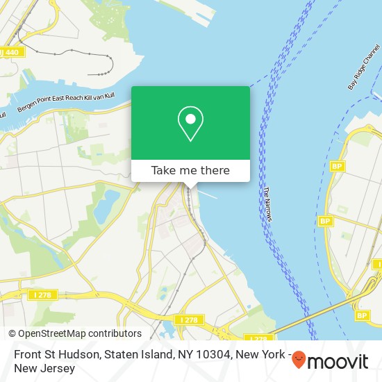 Mapa de Front St Hudson, Staten Island, NY 10304