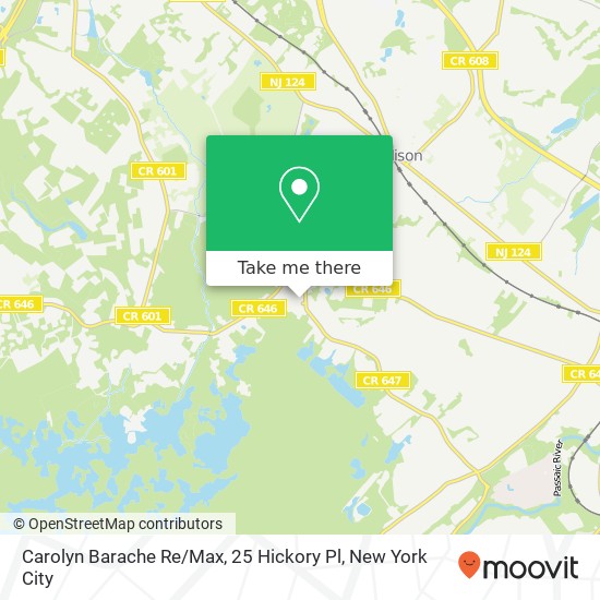 Mapa de Carolyn Barache Re / Max, 25 Hickory Pl