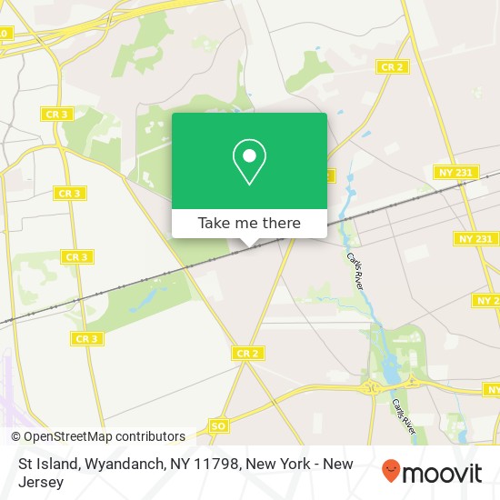St Island, Wyandanch, NY 11798 map
