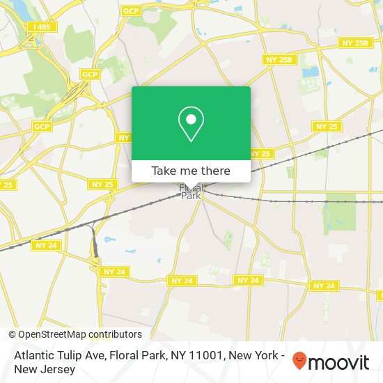 Mapa de Atlantic Tulip Ave, Floral Park, NY 11001