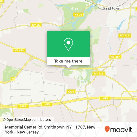 Memorial Center Rd, Smithtown, NY 11787 map