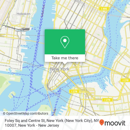 Foley Sq and Centre St, New York (New York City), NY 10007 map