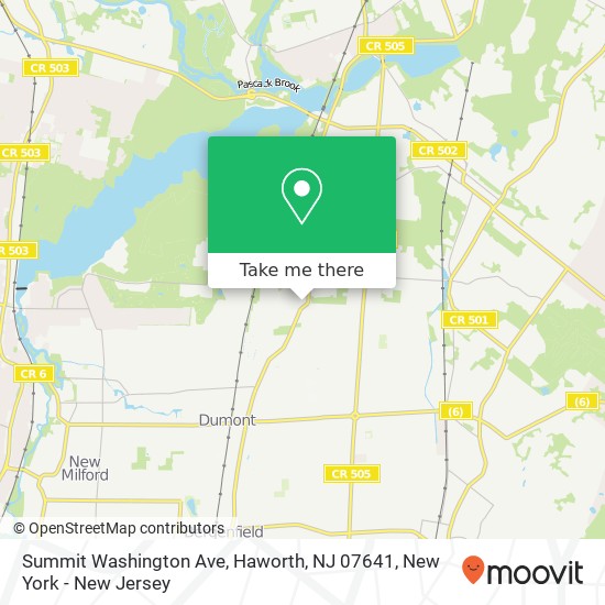 Mapa de Summit Washington Ave, Haworth, NJ 07641