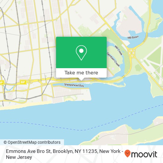 Emmons Ave Bro St, Brooklyn, NY 11235 map