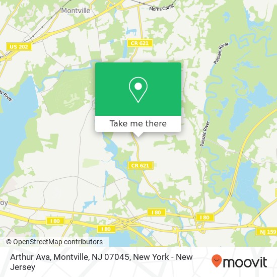 Mapa de Arthur Ava, Montville, NJ 07045