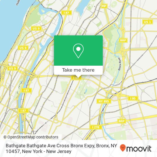 Bathgate Bathgate Ave Cross Bronx Expy, Bronx, NY 10457 map