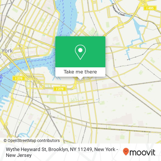 Wythe Heyward St, Brooklyn, NY 11249 map