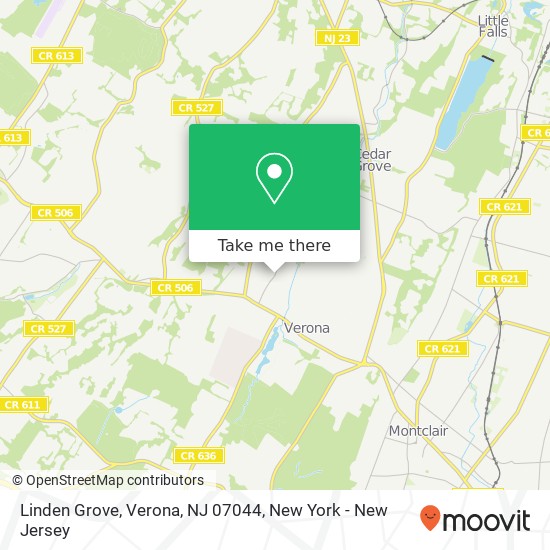 Mapa de Linden Grove, Verona, NJ 07044