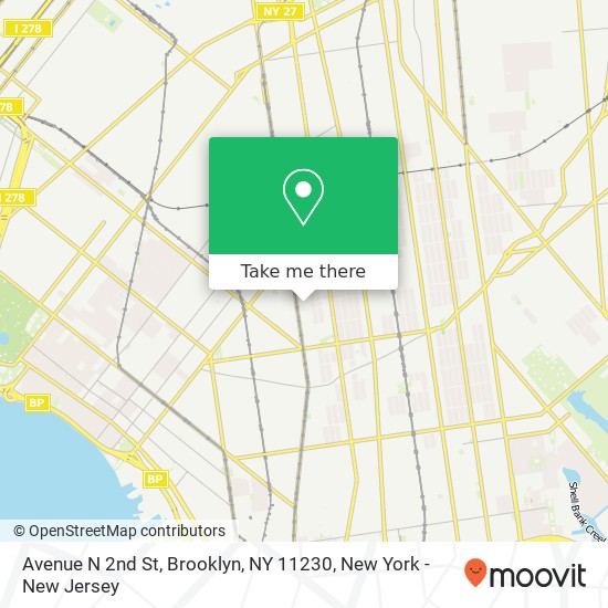 Mapa de Avenue N 2nd St, Brooklyn, NY 11230