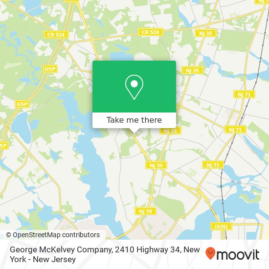 George McKelvey Company, 2410 Highway 34 map