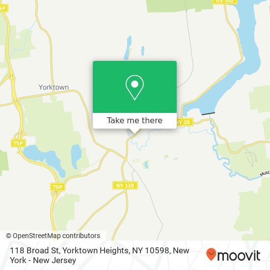 Mapa de 118 Broad St, Yorktown Heights, NY 10598