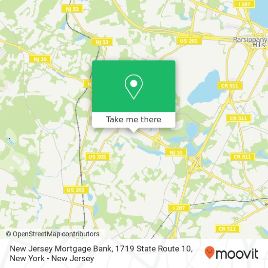 Mapa de New Jersey Mortgage Bank, 1719 State Route 10