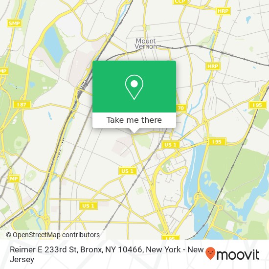 Mapa de Reimer E 233rd St, Bronx, NY 10466
