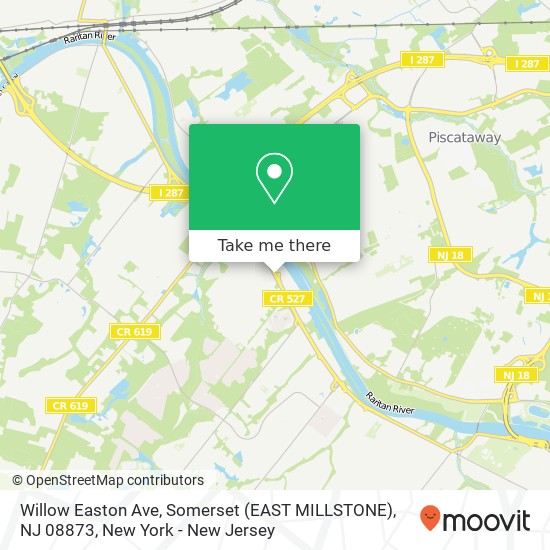 Mapa de Willow Easton Ave, Somerset (EAST MILLSTONE), NJ 08873