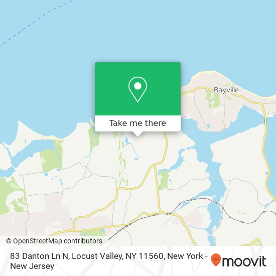Mapa de 83 Danton Ln N, Locust Valley, NY 11560