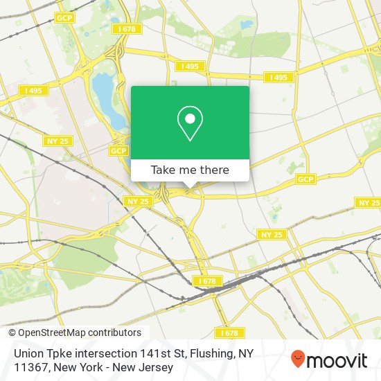 Mapa de Union Tpke intersection 141st St, Flushing, NY 11367