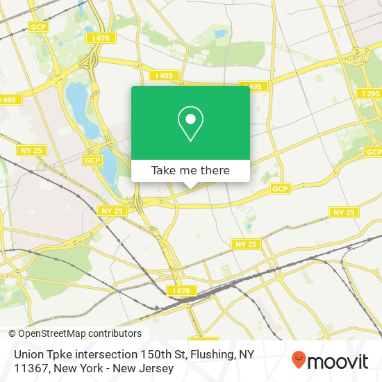 Union Tpke intersection 150th St, Flushing, NY 11367 map