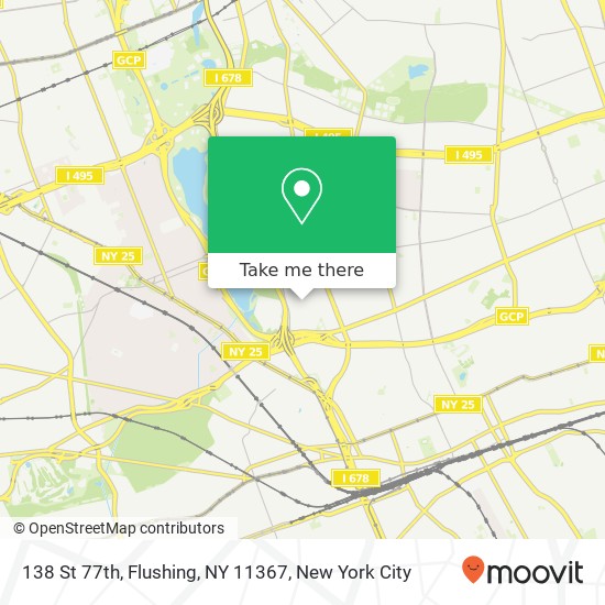 Mapa de 138 St 77th, Flushing, NY 11367