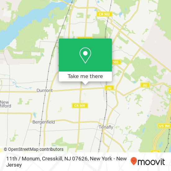 Mapa de 11th / Monum, Cresskill, NJ 07626