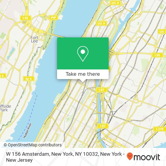 W 156 Amsterdam, New York, NY 10032 map