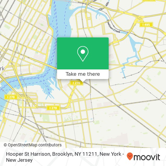 Mapa de Hooper St Harrison, Brooklyn, NY 11211