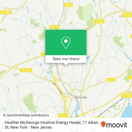 Mapa de Heather McGeorge Intuitive Energy Healer, 71 Aiken St