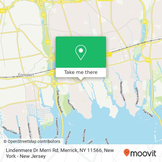 Lindenmere Dr Merri Rd, Merrick, NY 11566 map