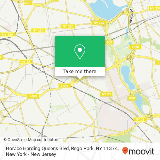 Mapa de Horace Harding Queens Blvd, Rego Park, NY 11374