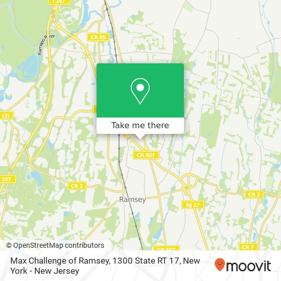 Max Challenge of Ramsey, 1300 State RT 17 map