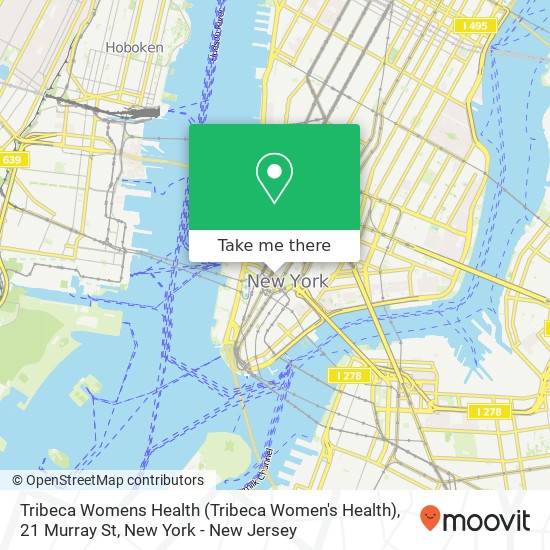 Mapa de Tribeca Womens Health (Tribeca Women's Health), 21 Murray St