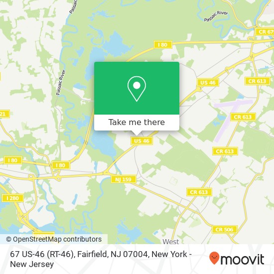 Mapa de 67 US-46 (RT-46), Fairfield, NJ 07004