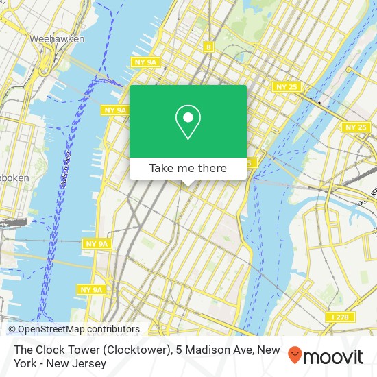 The Clock Tower (Clocktower), 5 Madison Ave map