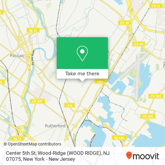 Center 5th St, Wood-Ridge (WOOD RIDGE), NJ 07075 map