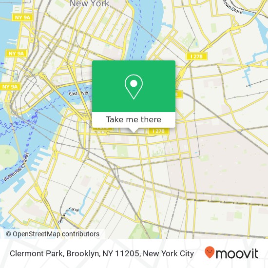 Mapa de Clermont Park, Brooklyn, NY 11205