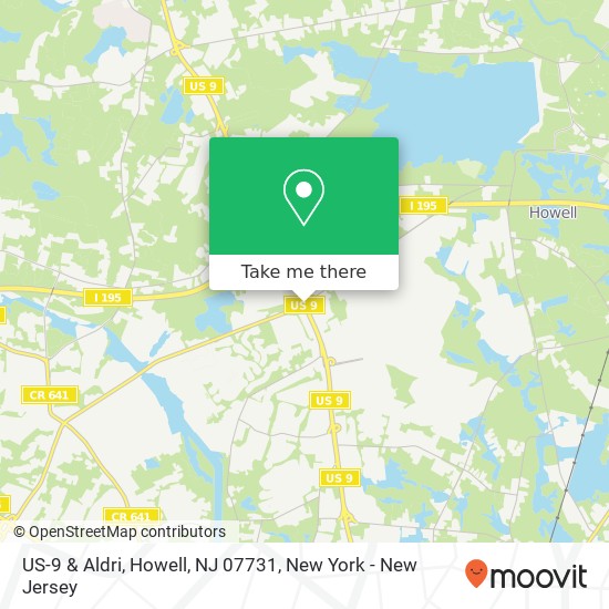 Mapa de US-9 & Aldri, Howell, NJ 07731