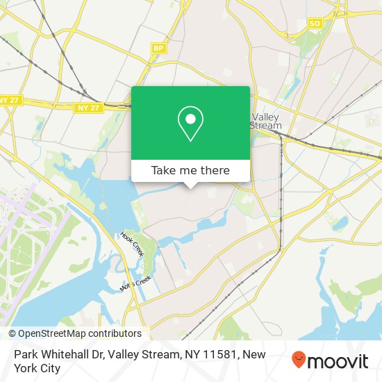 Mapa de Park Whitehall Dr, Valley Stream, NY 11581