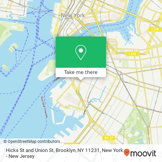 Mapa de Hicks St and Union St, Brooklyn, NY 11231